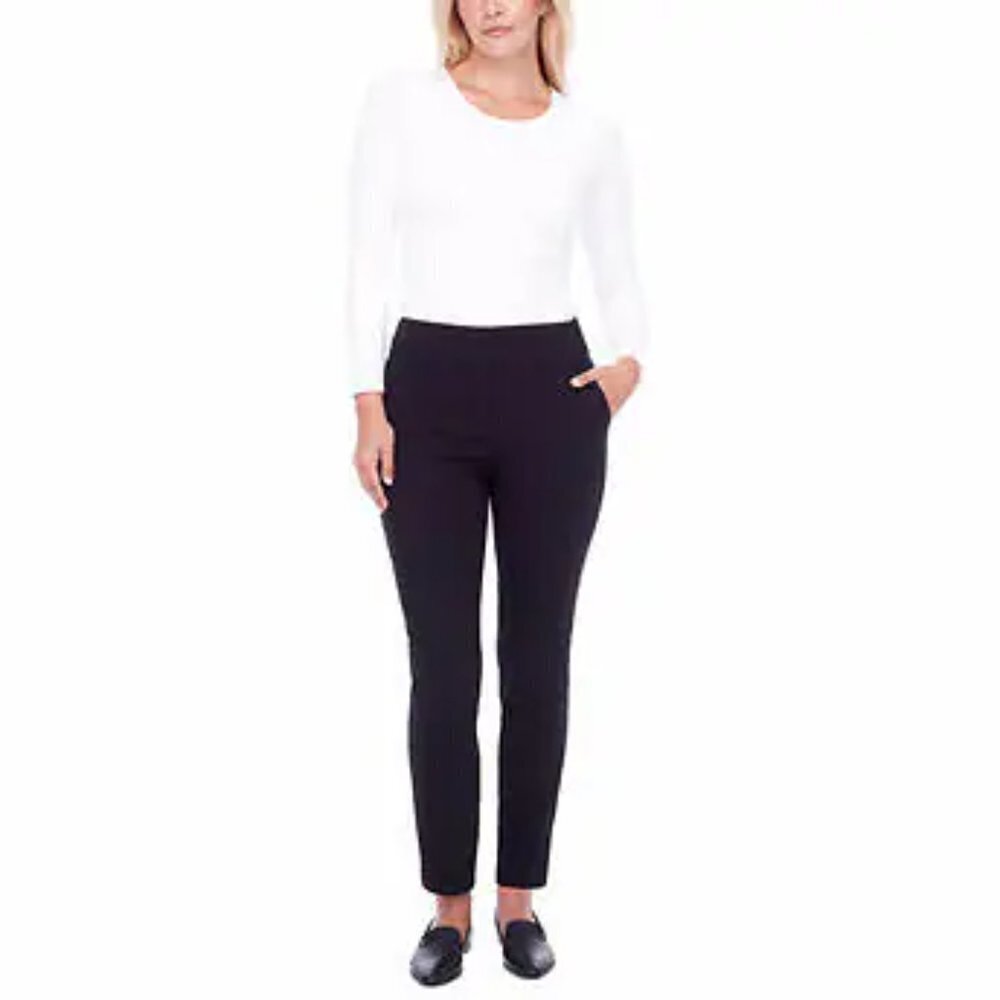 NEW S.C. & Co Pull-On Ankle Pant | Black Jacquard